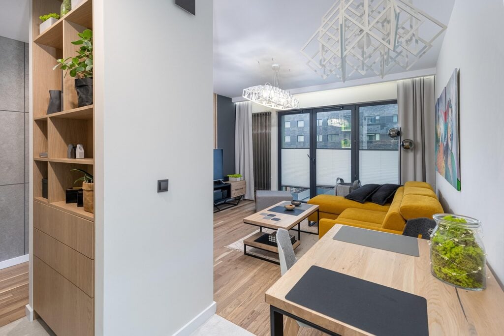 The interior of an apartment, after downsizing