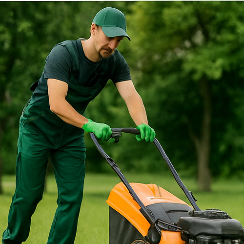 Landscaper trimming plants and maintaining a modern garden in Papamoa, New Zealand.